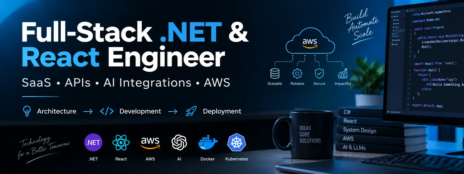 Full-Stack .NET & React Engineer — Architecture, Development, and AWS Cloud Deployment